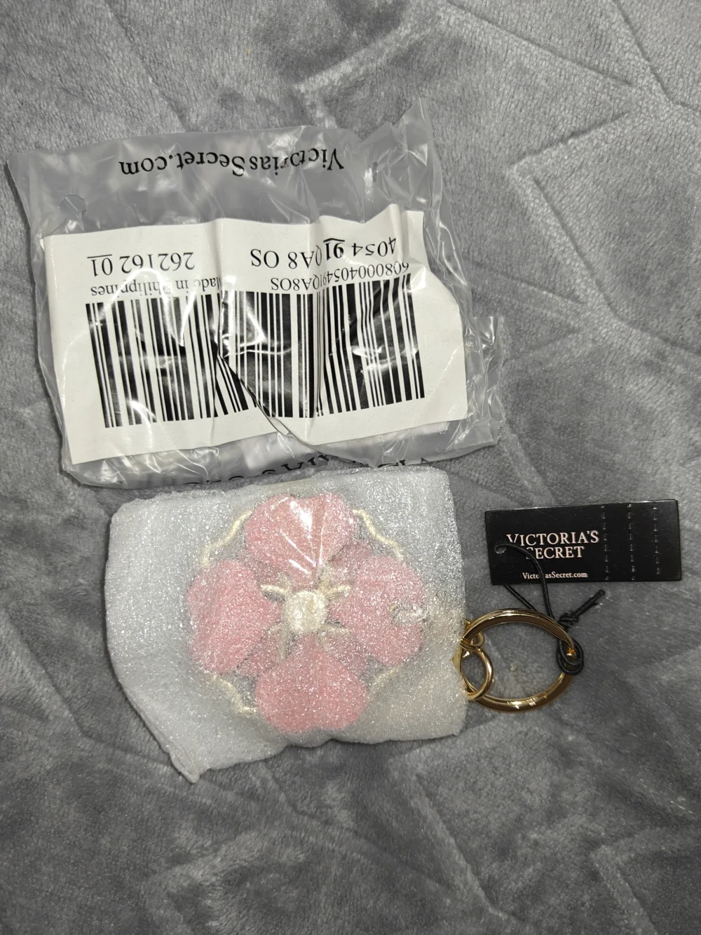 Victoria's Secret Pink Floral Keychain